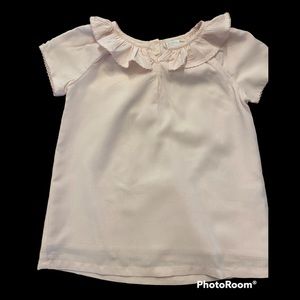 Size 5 Pink Ruffled Collar Shirt